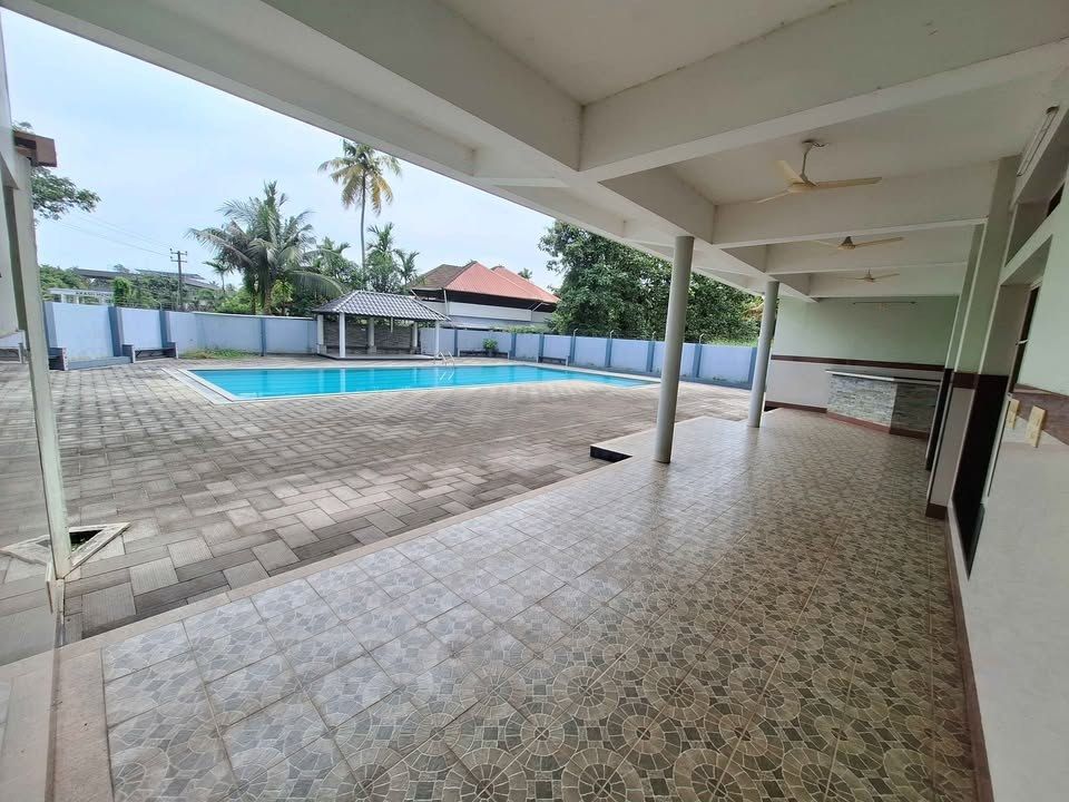 Clubhouse verandah overlooking the pool