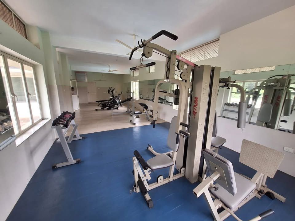 The gym with a multi-station machine